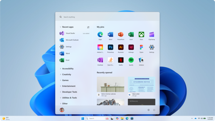 Start menu prototype #4 by MS