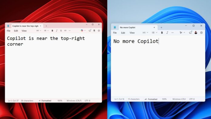 Copilot buttons in Windows 11