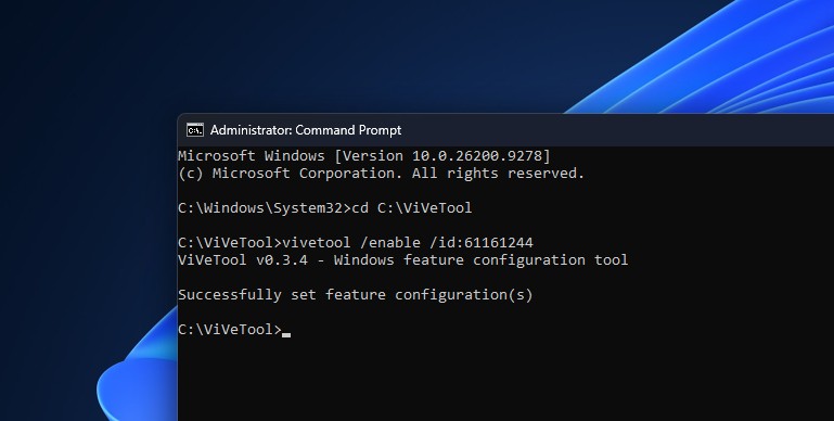 ViVeTool ID to enable all features in the August 2026 optional update