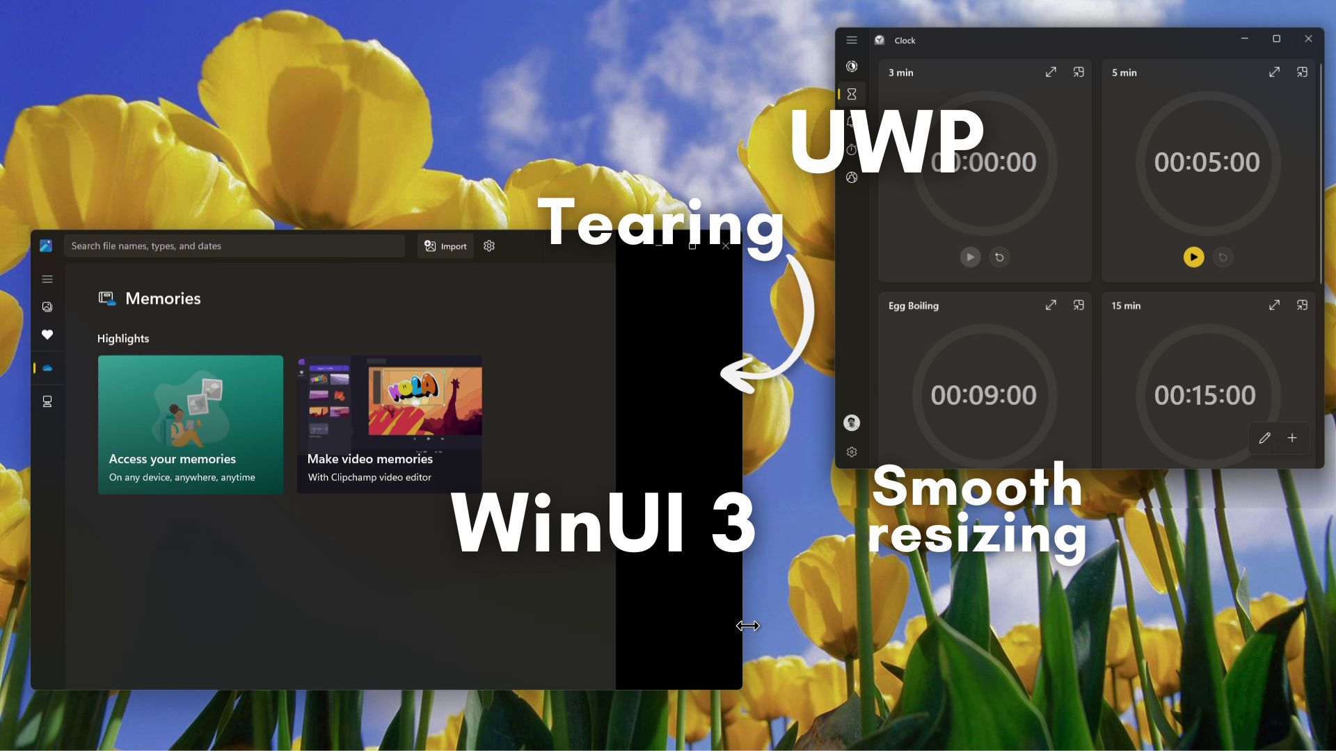 Microsoft přiznává, že aplikace WinUI 3 ve Windows 11 mění velikost hůře než UWP, které nahradily. Oprava přijde v létě