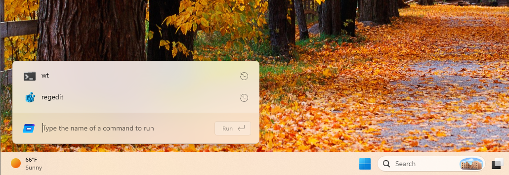 Updated Windows 11 Run Dialog