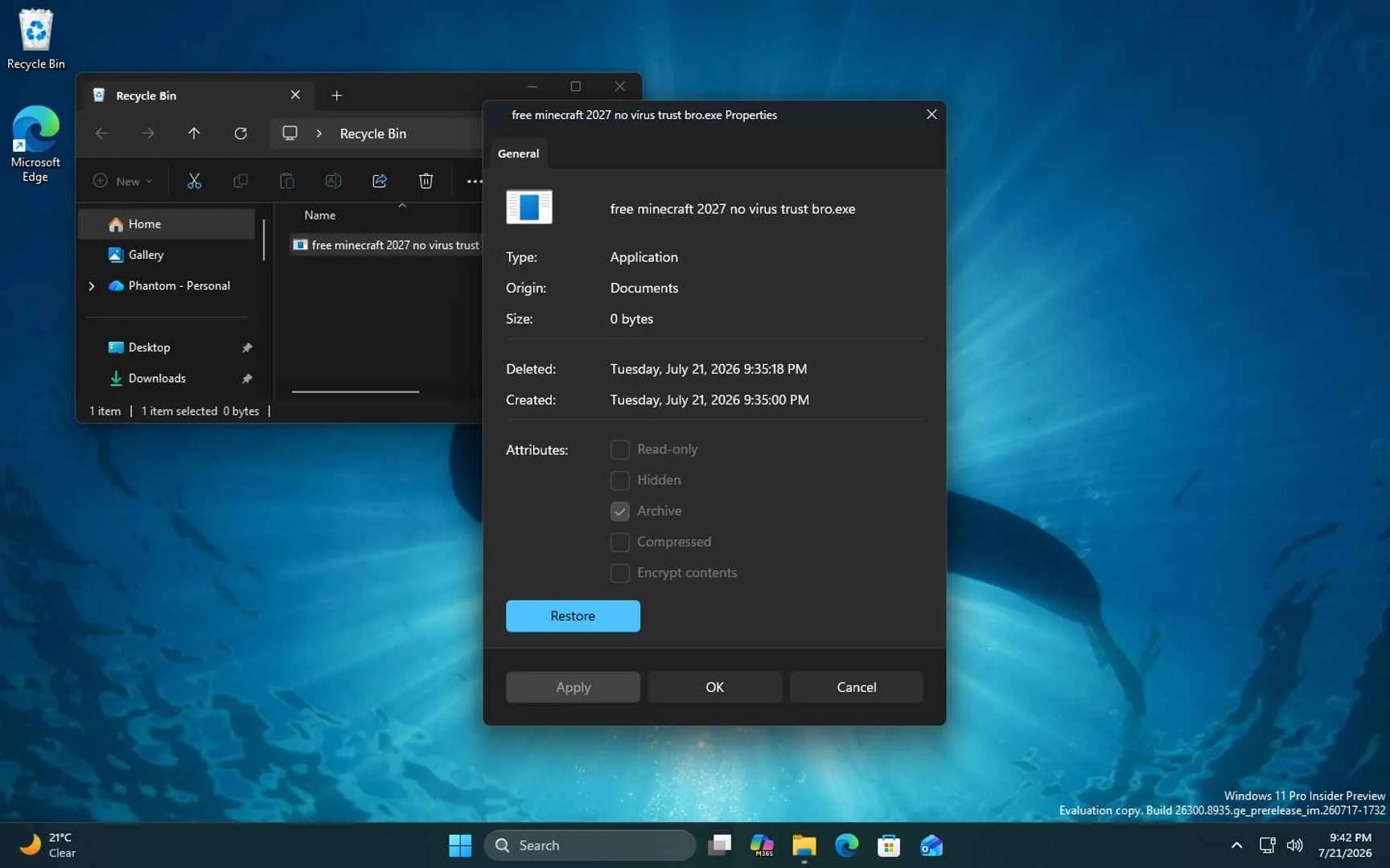Windows 11 rinnova la finestra Proprietà dell'era di Windows 95 con l'integrazione di WinUI e della modalità scura