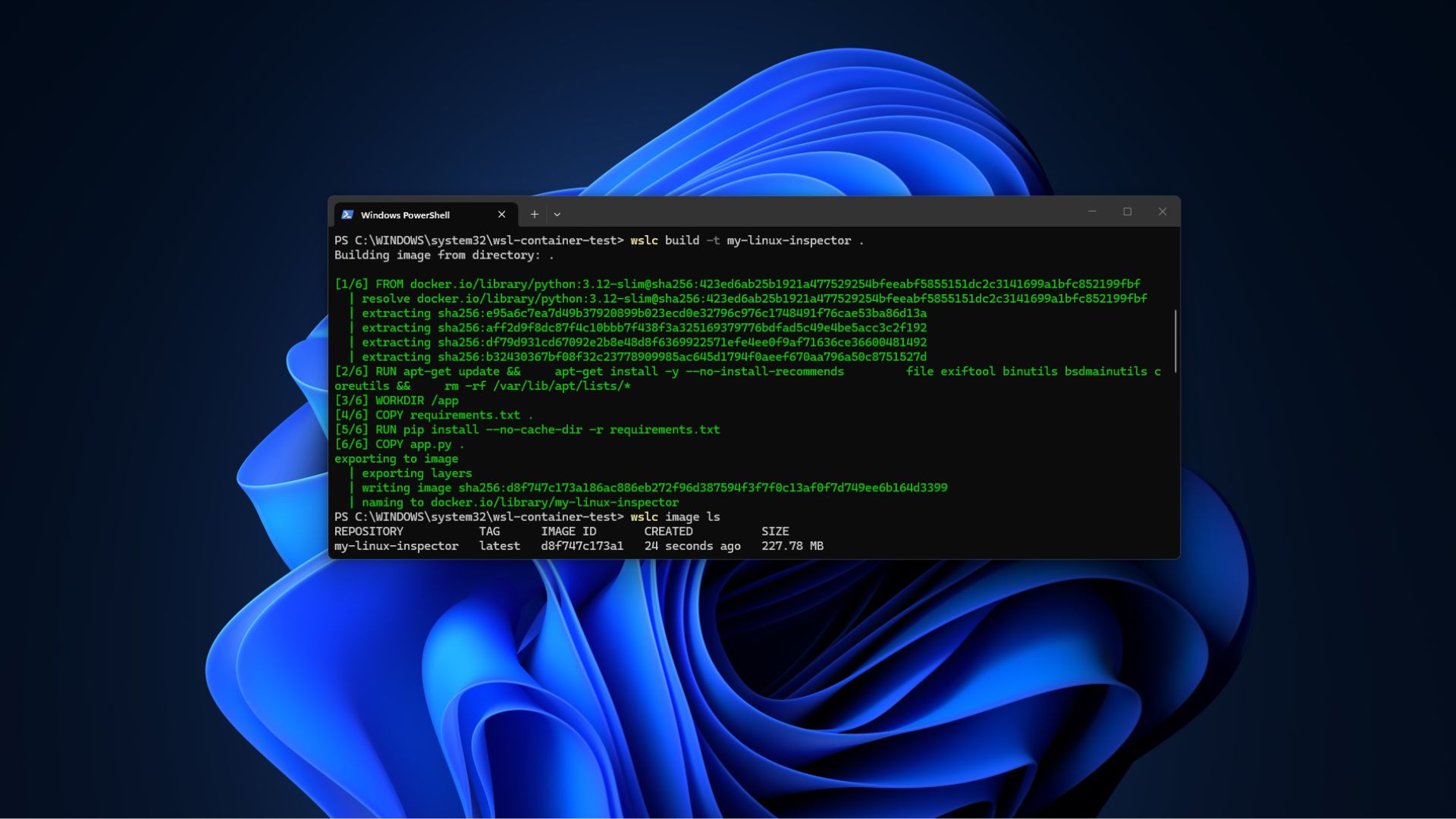 WSL Containers running on Windows 11