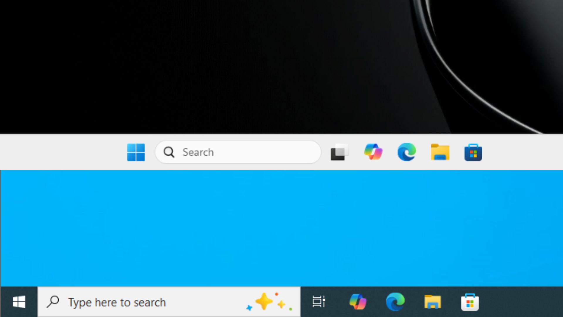 Windows 11 작업 표시줄과 Windows 10 작업 표시줄