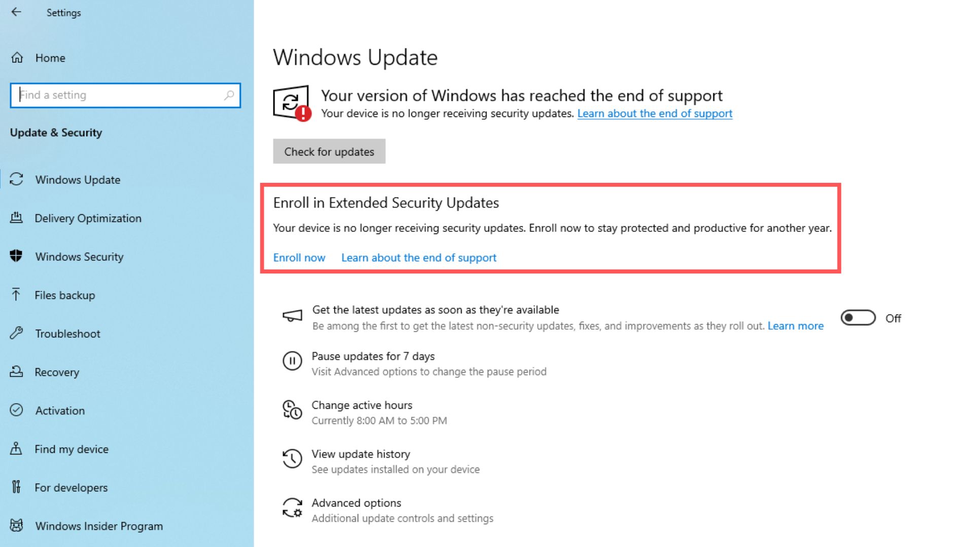 Jak zapisać się do programu Windows 10 Extended Security Updates