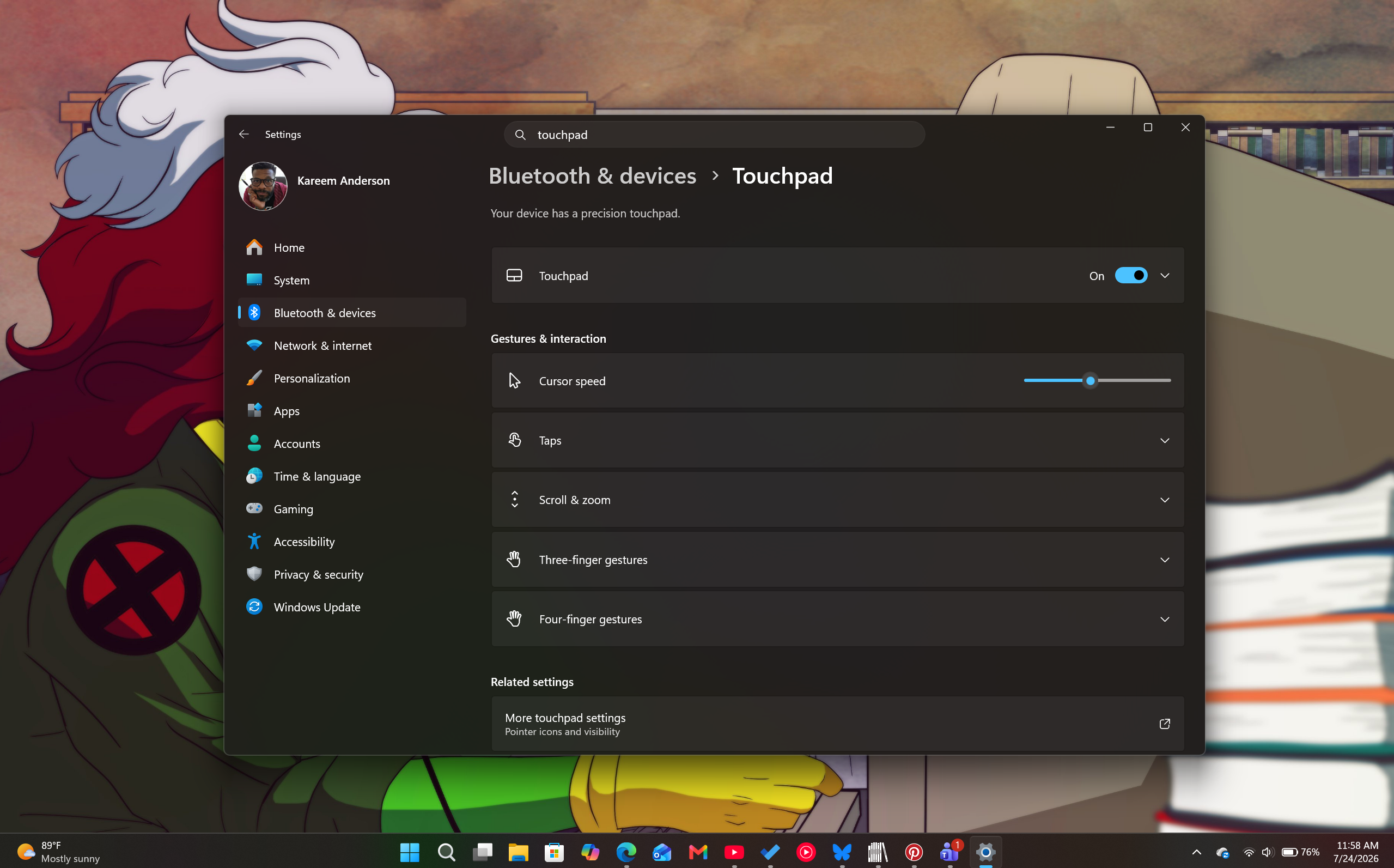 Impostazioni del touchpad di Windows 11