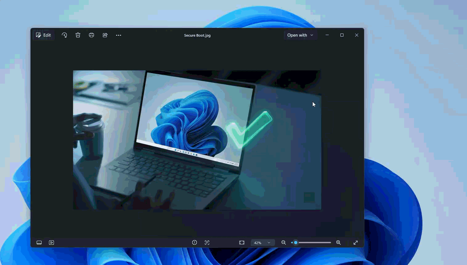 The context menu in the Photos app is much faster than before
