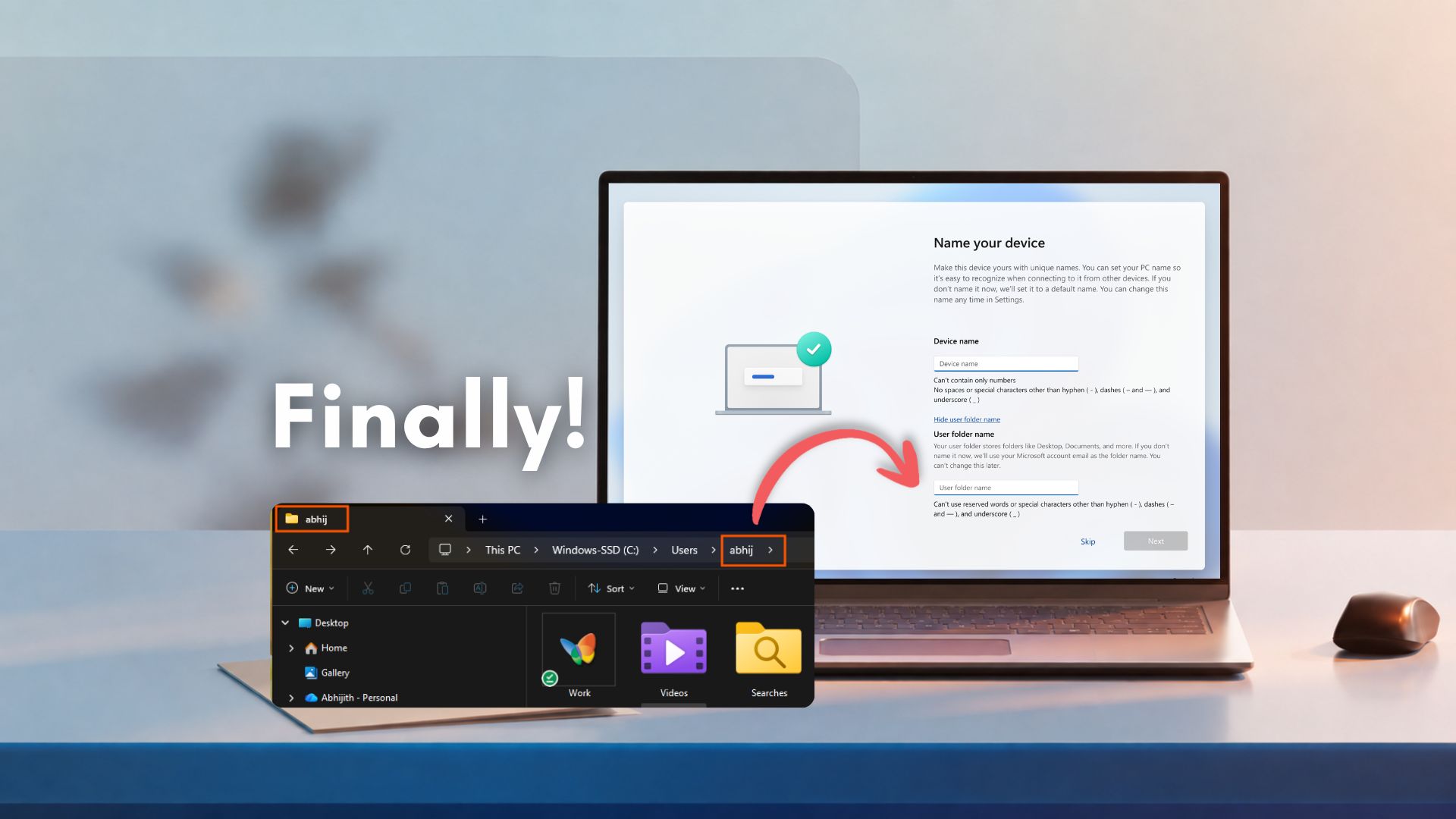 Microsoft ruší nepohodlný 5písmenný název složky uživatele ve Windows 11 po letech stížností, ale pouze pro nové instalace