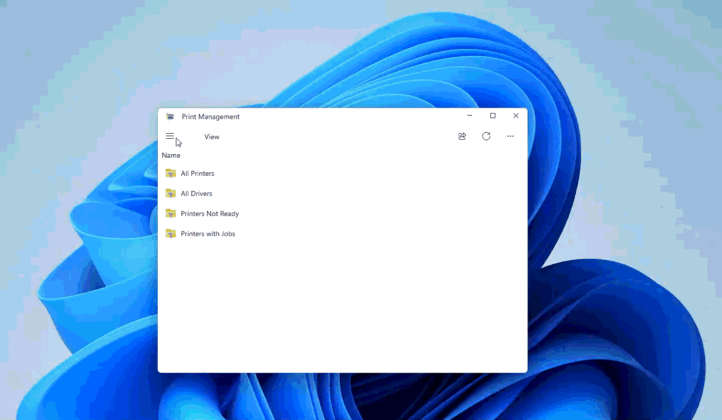 Nouvelle application de gestion des impressions basée sur WinUI