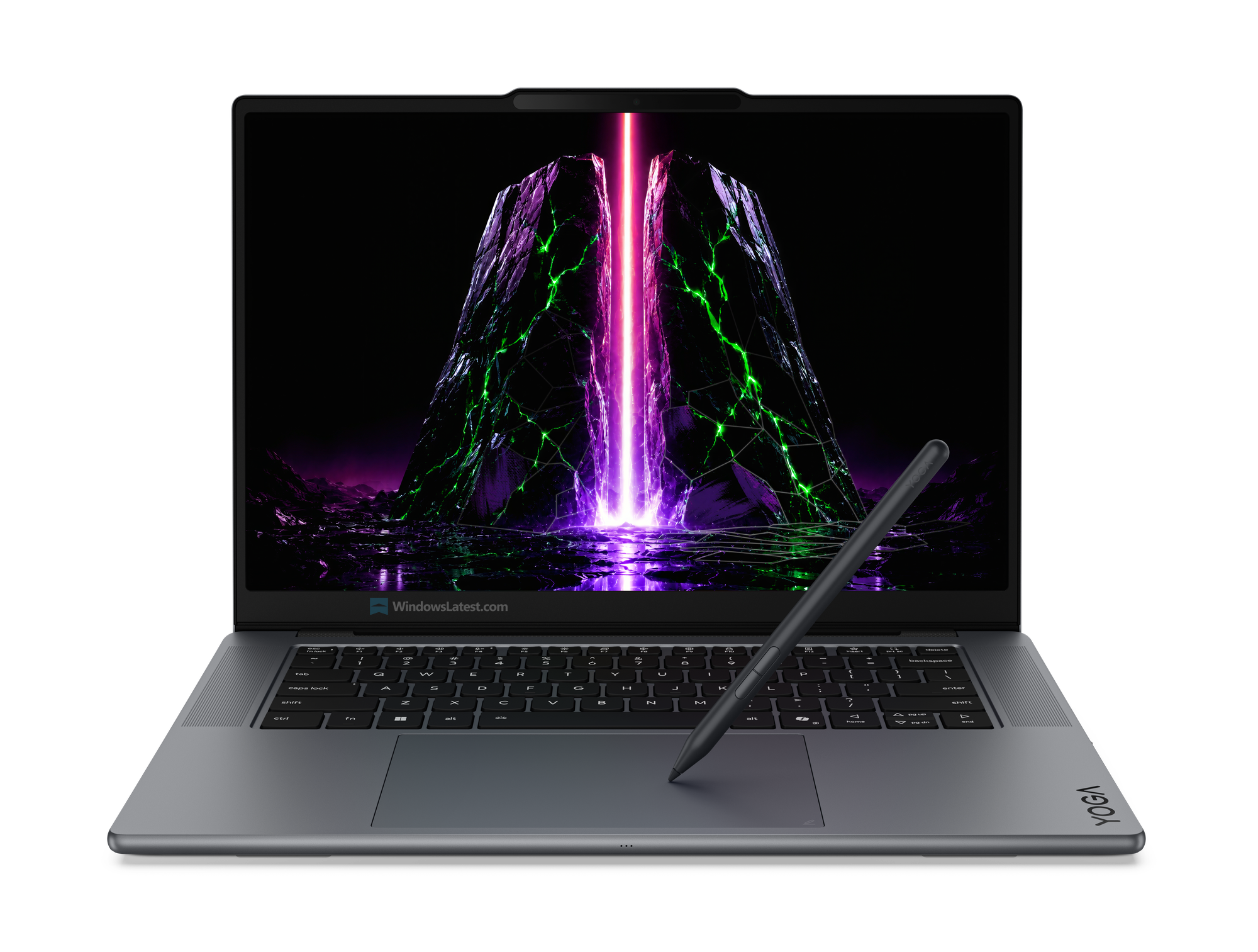 Yoga Pen Gen 2 siendo usado en el touchpad del Yoga 9n