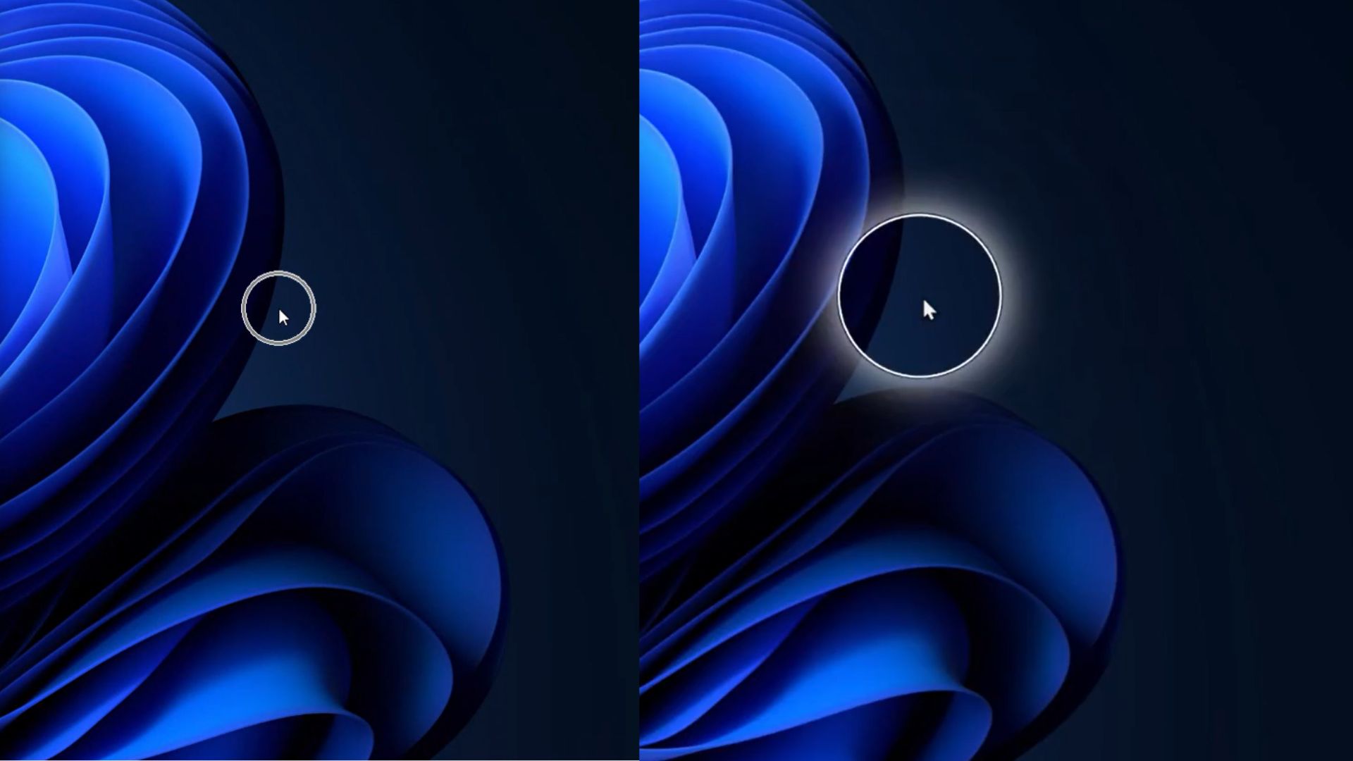 Old Mouse Indicator with 30-year-old animation versus new Mouse Indicator with modern, smoother animation