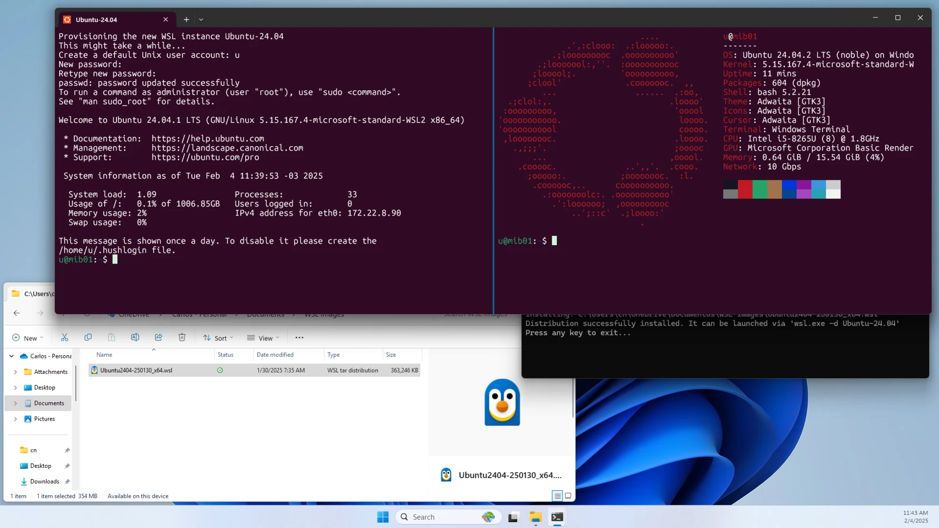 Ubuntu running through Windows Subsystem for Linux