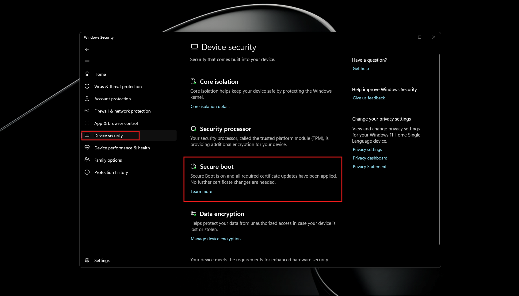 Windows Secure Boot certificate status