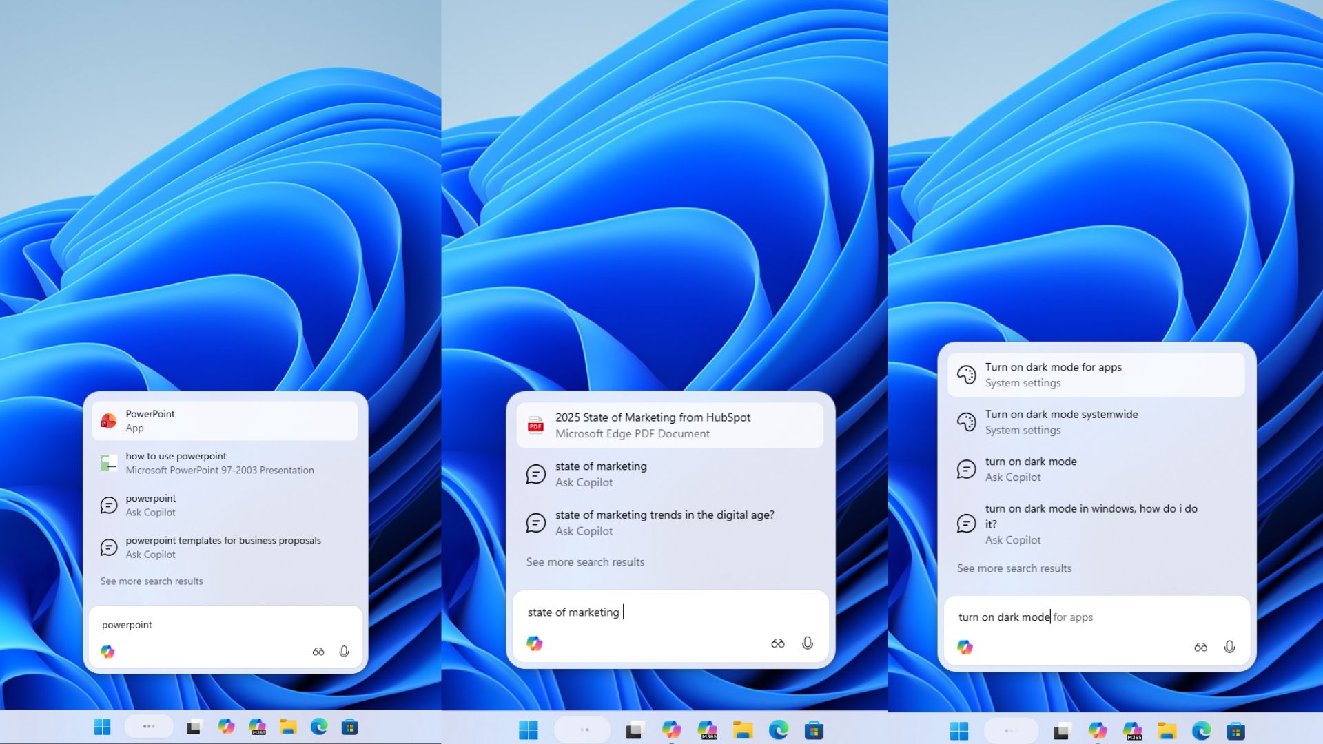 Preguntar a Copilot en la barra de tareas de Windows 11