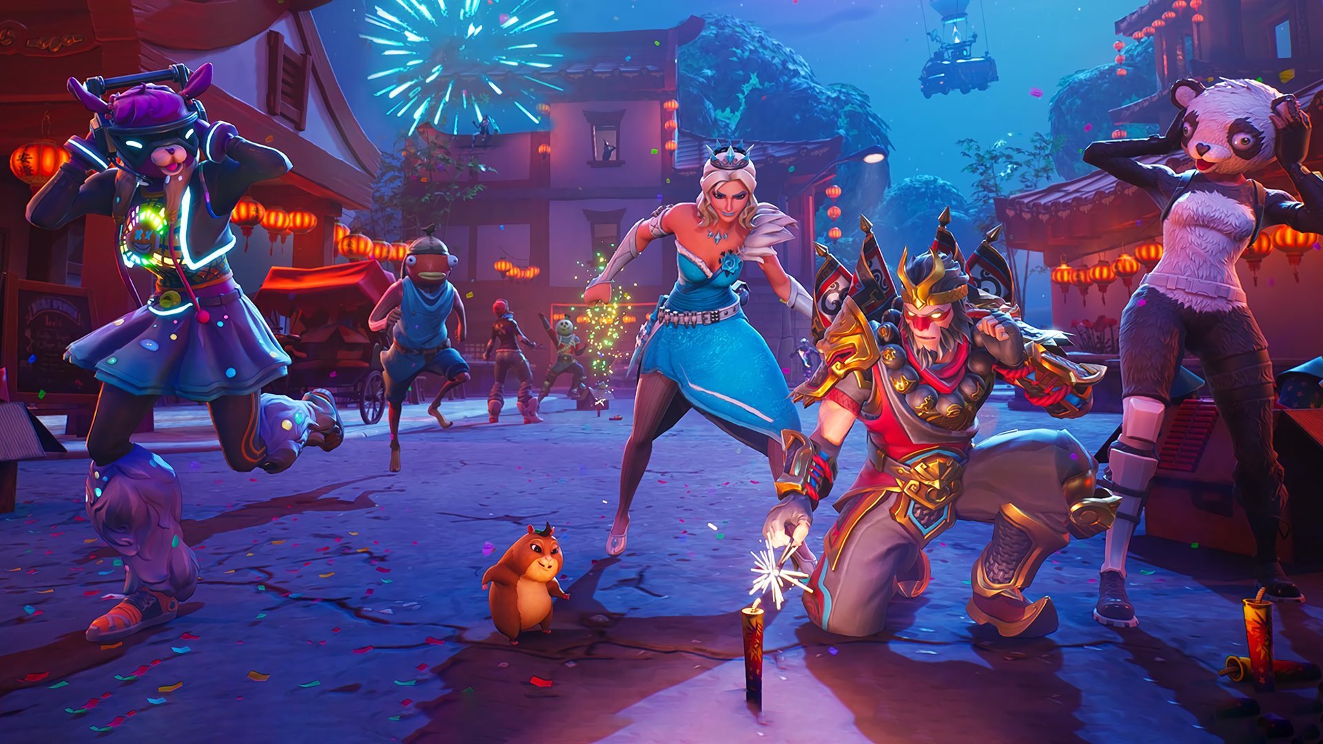A festive celebration in Fortnite