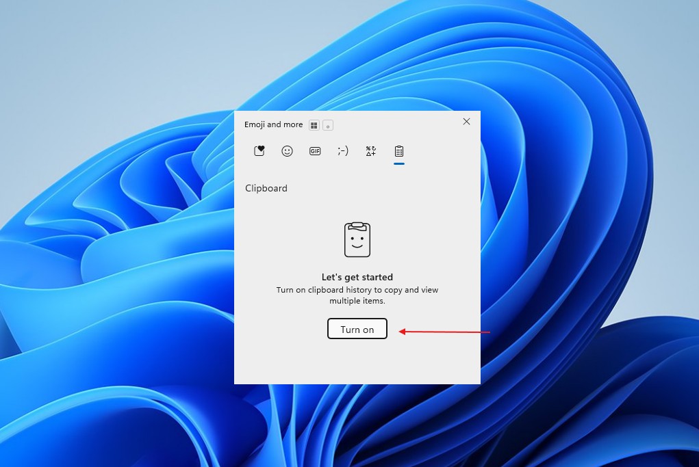 Windows Clipboard history requires manual activation