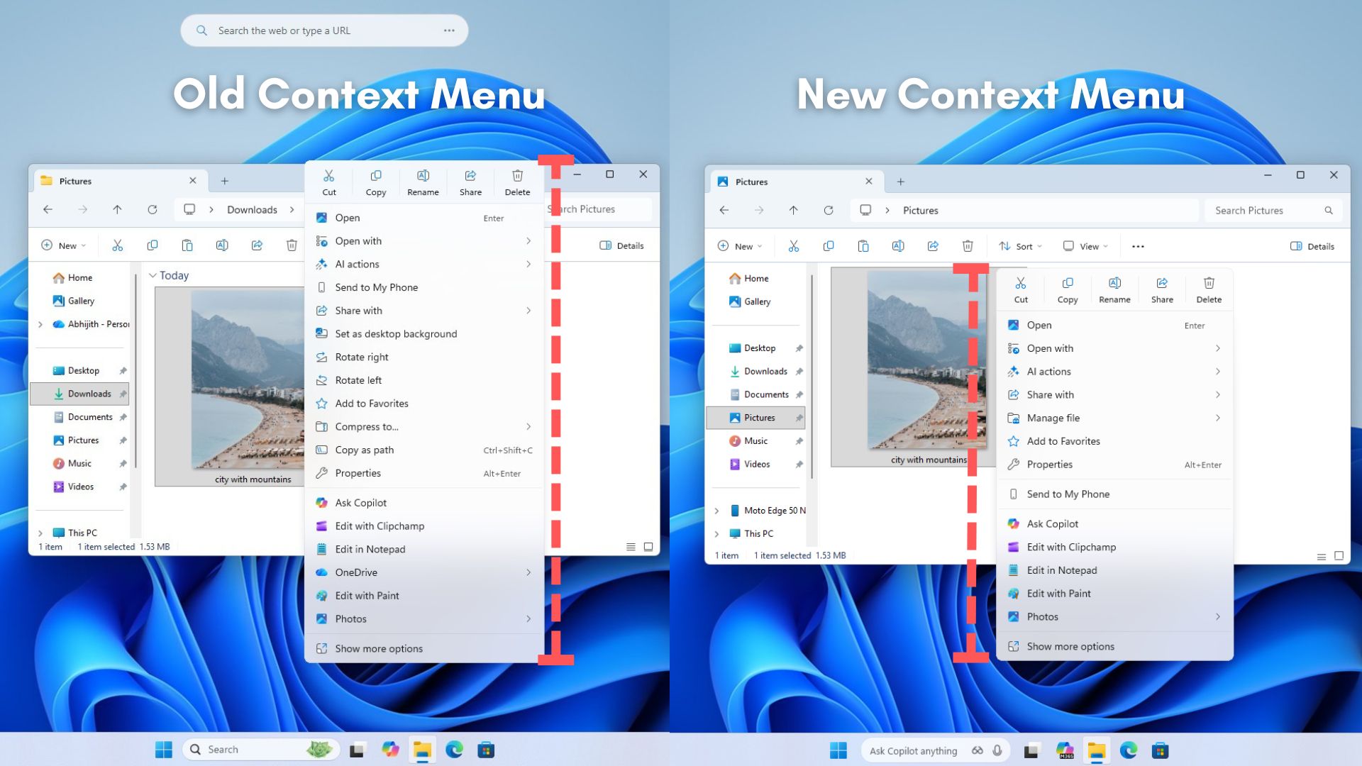 MS shares plans on the future of the Windows 10 right-click menu in Windows 11