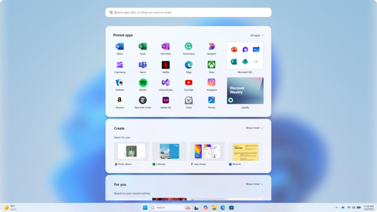 Start menu prototype #5 by MS