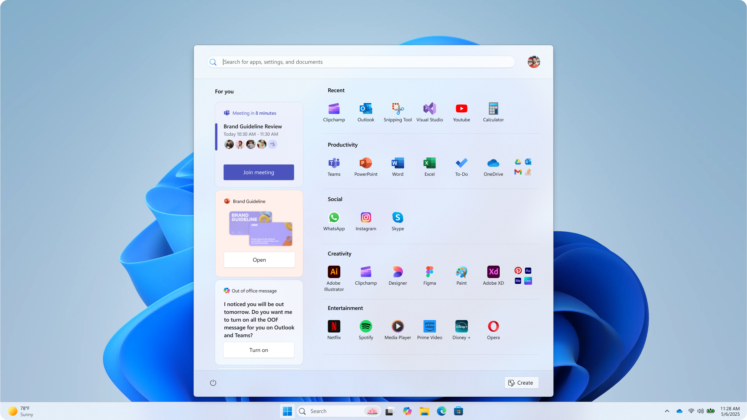 Start menu prototype #1 by MS