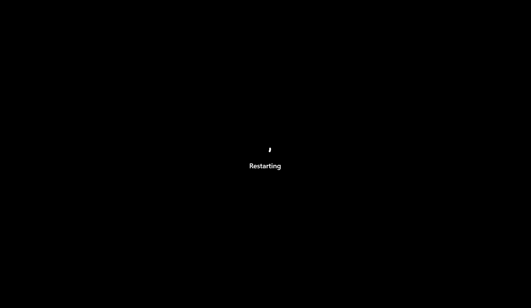 Windows restart animation