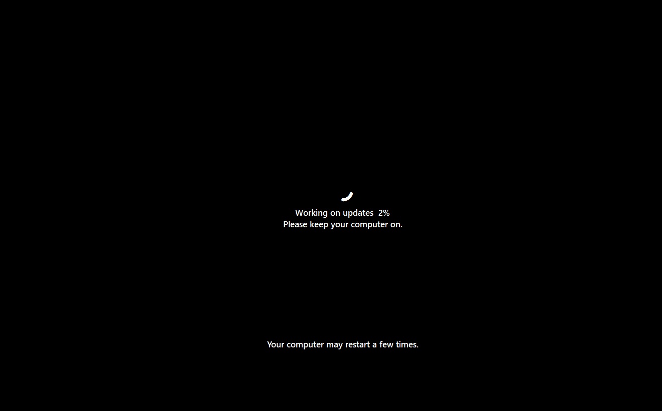 Windows Update screen