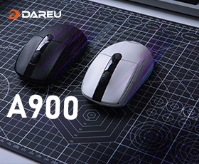 Official Dareu A900 Tri-mode Connection 2.4G BT5.1 Wired Gaming Mouse With Fast Charing 500mAh Built-in Li Battery KBS 3.0 PAW3370 Chip