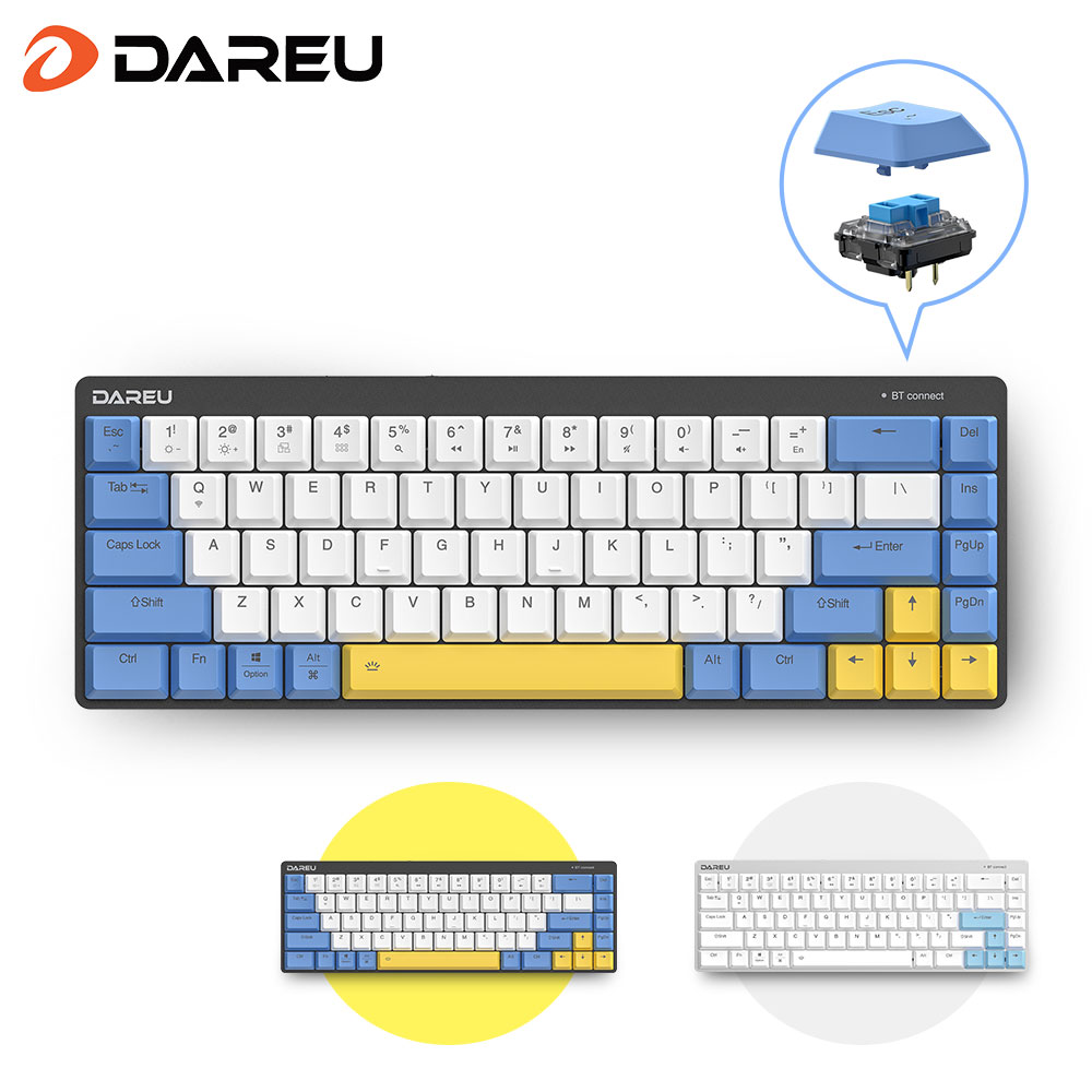 whokeys.com, Dareu EK868 Kailh Low Profile Switch Wireless Mechanical Keyboard Dareu EK868 Kailh Low Profile Switch Wireless Mechanical Keyboard