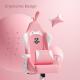 AutoFull Pink Bunny PU Leather Best Girls Gaming Chair with Carpet Rabbit Ears Style Computer Chair, E-Sports Swivel Chair, AF055PUW