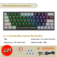 EYOOSO Z11 61 Keys Wired Mechanical Gaming Keyboard with Solid Backlit Two-Color Keycaps