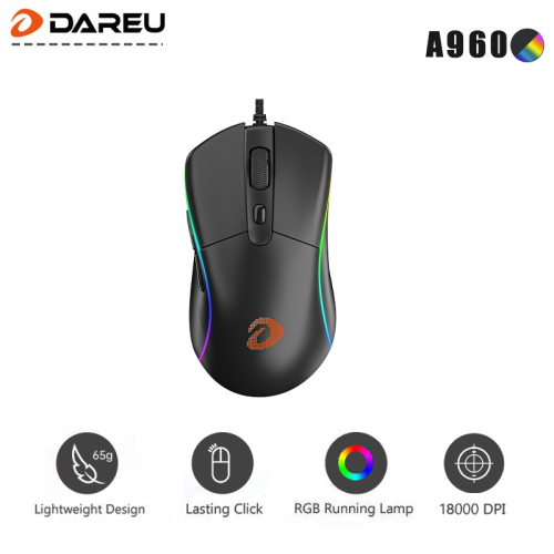 whokeys.com, Dareu A960/A960S Gaming Mouse 65g Lightweight LED RGB Backlight Mice with AIM3337 18000/PMW3336 12000 DPI 50 Million Click Times Official Dareu A960/A960S Gaming Mouse 65g Lightweight LED RGB Backlight Mice with AIM3337 18000/PMW3336 12000 DPI 50 Million Click Times