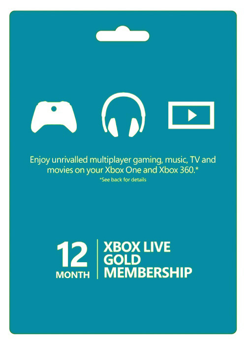 xbox one live 12 month gold membership