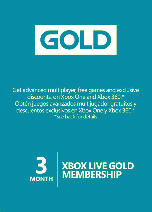 xbox live 3 month gold