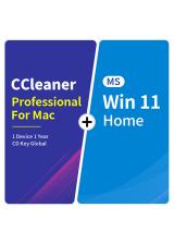 Official CCleaner Professional For Mac 1 Device 1 Year CD Key Global+MS Win 11 Home  Pack