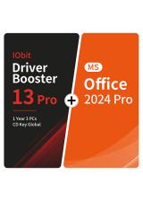 Official IObit Driver Booster 13 Pro 1 Year 3 PCs CD Key Global+MS Office2024 Pro  Pack