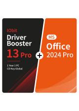 Official IObit Driver Booster 13 Pro 1 Year 1 PC CD Key Global+MS Office2024 Pro  Pack